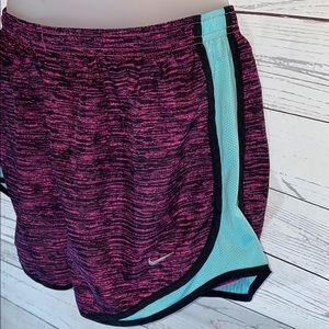 Nike Dri-Fit Pink, Black, Light Teal Running Short Size Medium